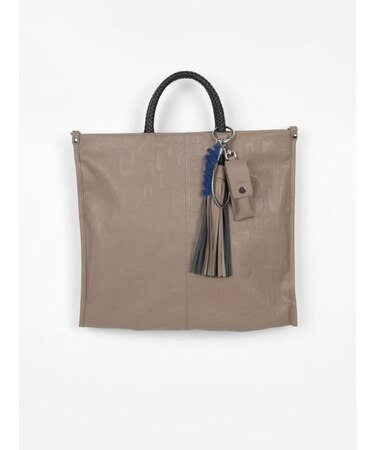 nouer エンボスロゴトートバッグ(greige,black)