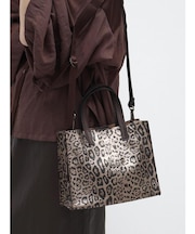 LEOPARD LEATHER 2WAY HANDBAG