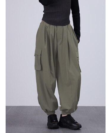 ナイロンタックカーゴパンツ(black,khaki)