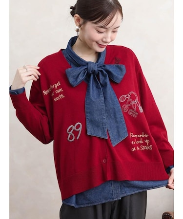ランダム刺繍デザインカーディガン