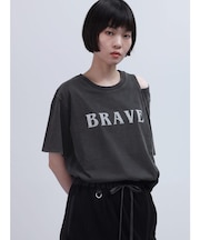 ショルダースリットロゴTシャツ