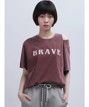 ショルダースリットロゴTシャツ