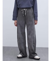 グラデーションスタッズ切替えスウェットパンツ(charcoal gray,black)