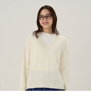 【Pitta Re:)】 ラム混ゆるニットプルオーバー レディース