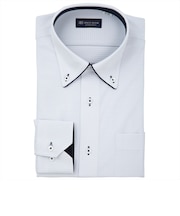 【ストレッチ】 ボタンダウン 長袖 形態安定 ニットシャツ