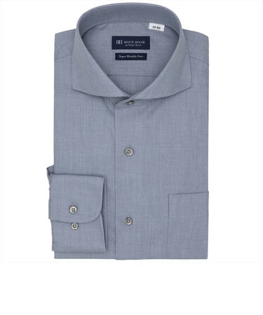 【超形態安定】 ホリゾンタルワイド 長袖 形態安定 ワイシャツ