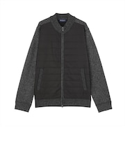 ニット 前身タフタ 裏フリース ブルゾン メンズ