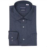 【超形態安定】 ワイド 長袖 形態安定 綿100% ワイシャツ