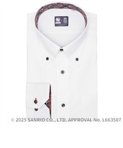 【HELLO KITTY×TOKYO SHIRTS】 ボタンダウン 長袖 形態安定 ワイシャツ