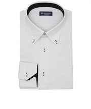 【ストレッチ】 ボタンダウン 長袖 形態安定 ワイシャツ ニットシャツ