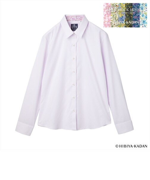 【TOKYO SHIRTS×HIBIYA KADAN】 透け防止 レギュラー 長袖 形態安定 レディースシャツ