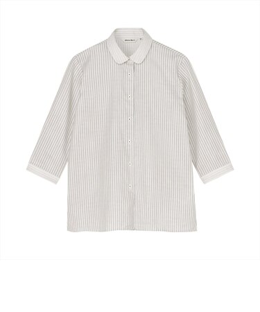 【Pitta Re:)】ふわっとガーゼシャツ レギュラーシルエット 七分袖 綿100% レディース カジュアルシャツ