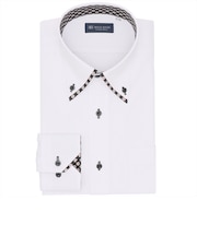 【ストレッチ】 ボタンダウン 長袖 形態安定 ワイシャツ ニットシャツ