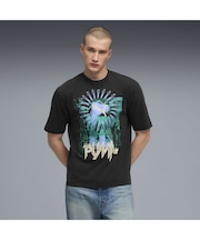 メンズ グラフィック ウィン オア ルーズ ボクシー ウォッシュド 半袖 Tシャツ GRAPHIC Tee