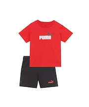 ボーイズ ESS 2 カラー NO. 1 ロゴ 半袖 Tシャツ アンド ショーツ セット 120-160cm ESS Logo Tee and Shorts S