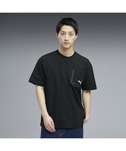 メンズ ESS エレベーテッド ウーブン ライク 半袖 Tシャツ SUMMER SS WOVEN LIKE TEE