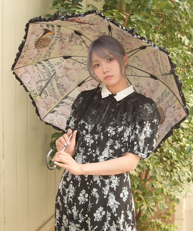 音楽柄晴雨兼用パゴダ傘