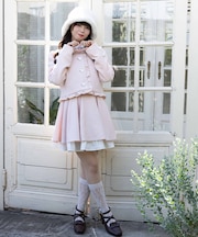 バイカラータックミニスカート