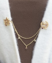 月×星モチーフマルチクリップ