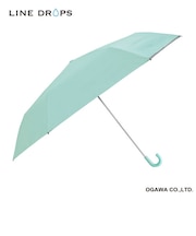 ラインドロップス キッズ晴雨兼用折りたたみ傘 55㎝ ミントグリーン