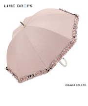長傘 晴雨兼用 centelleo(センテリオ) フリルパラソル 手開き式 50cm UVカット率99.9%以上 遮光率100% 遮熱効果 はっ水加工 PK 57329