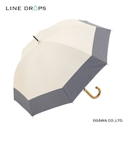 長傘 晴雨兼用 centelleo(センテリオ) ダンガリー バイカラー 手開き式 50cm UVカット率99.9%以上 遮光率99.9%以上 遮熱効果 はっ水加工 OW/D 57346