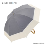長傘 晴雨兼用 centelleo(センテリオ) バイカラー レース 手開き式 50cm UVカット率99.9%以上 遮光率100% 遮熱効果 はっ水加工 DUN×OW 57376