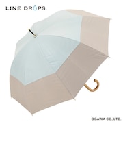 長傘 晴雨兼用 centelleo(センテリオ) バイカラー 手開き式 50cm UVカット率99.9%以上 遮光率100% 遮熱効果 はっ水加工 SAX 57338