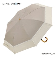 バイカラーパラソル レース 晴雨兼用二段折りたたみ傘 50cm