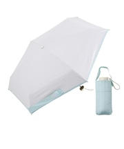 折りたたみ傘 晴雨兼用 LINEDROPS 50cm 手開き式 UVカット率99.9%以上 遮光率99.9%以上 遮熱効果 韓国 キルティング生地 レディース ミント 57473