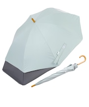 キッズ日傘 長傘 晴雨兼用 LINEDROPS 53cm 手開き式 UVカット率&遮光率99.9% 遮熱効果 はっ水加工 尖っていないT型露先 反射テープ 透明窓つき 8本骨 通学 後ろが伸びる傘 合板手元 ニュアンスカラー 60423 60424 60425 60426