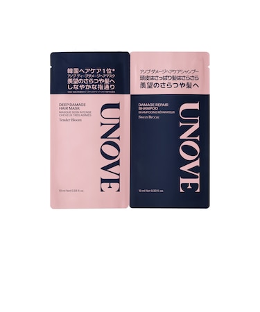 UNOVE(アノブ)　ダメージリペアシャンプー＆ディープダメージヘアマスク　パウチ