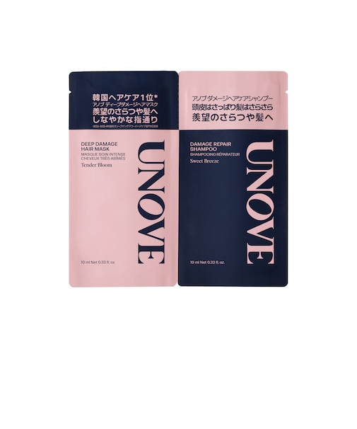 UNOVE(アノブ)　ダメージリペアシャンプー＆ディープダメージヘアマスク　パウチ