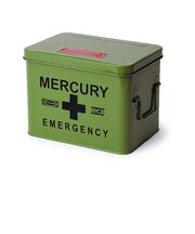 【当商品送料無料】マーキュリー 雑貨 通販 救急箱 おしゃれ 大容量 かわいい MERCURY エマージェンシーボックス スチール 薬 衛生用品