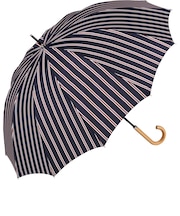 【当商品送料無料】because ビコーズ 雨傘 レディース 長傘 通販 メンズ 12本骨 12フレーム 親骨 63cm ボーダー UVカット