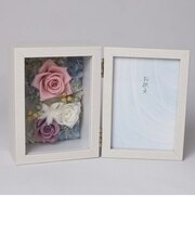 【当商品送料無料】プリザーブドフラワー 仏花 通販 お供え 写真立て メモリアルフラワー ボックス ギフト 遺影 額縁 フラワー アレンジメント 花