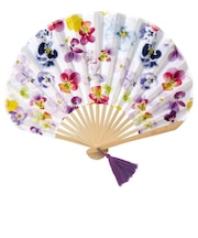 【当商品送料無料】扇子 通販 花柄 フラワー扇子 せんす フラワー ボックス入り お洒落 タッセル付き 暑さ対策 涼しい かわいい 可愛い