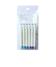 【当商品送料無料】蛍光ペン ６色セット 太さ 調節 通販 マルライナー 書き出しスムーズ ぷにぷに プニプニ 弾力 自由自在 MARU liner