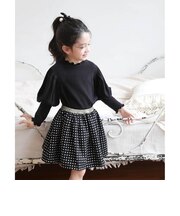 【当該商品送料無料】女の子 キッズ 長袖 Tシャツ 通販 ロンT 53012202 長袖Tシャツ カットソー フリル パフスリーブ おしゃれ