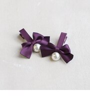 【当該商品送料無料】ヘアクリップ キッズ 2個セット 通販 ヘア クリップ 68522302 あいリボンヘアクリップ リボン パール 子供 女の子