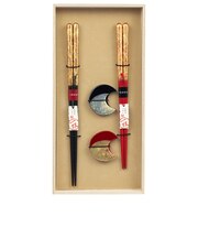 【当商品送料無料】イシダ 夫婦箸 通販 日本製 ペア 箸 ギフト 箸置き セット 桐箱入り お箸 漆塗り めおと箸 お祝い めおとばし 結婚祝い