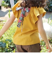 【当商品送料無料】Rora キッズ Tシャツ 半袖 女の子 通販 ローラ カットソー 半袖Tシャツ 夏服 半袖トップス トップス バックリボン