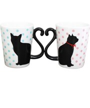 【当商品送料無料】マグカップ ペア 通販 ペアマグカップ マグ カップ 猫 黒猫 ネコ コップ 300ml コーヒーカップ ツインマグ セット ねこ