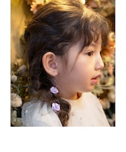 【当商品送料無料】Rora ヘアクリップ キッズ 2個セット 通販 ローズメル お花 フラワー ラインストーン ヘアークリップ 髪どめ 髪留め