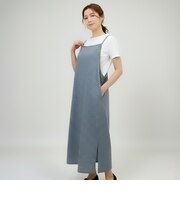 【当商品送料無料】エプロン バッククロス おしゃれ 通販 前掛け シャンブレー 生地 袖なし レディース 大人 保育士 綿100% コットン