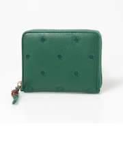 【当商品送料無料】perche ペルケ 財布 08-06-03900 通販 ドット刺繍ラウンドパームフィットウォレット 二つ折り財布 二折