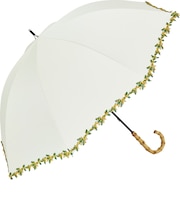 【当商品送料無料】日傘 完全遮光 晴雨兼用 通販 ビコーズ 傘 晴雨 because バンブー 晴雨兼用傘 長傘 雨傘 手開き 50cm 50センチ