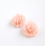 【当商品送料無料】ヘアクリップ お花 2個セット 通販 日本製 Rora セシリア 髪留め 髪飾り キッズ 子供 女の子 フラワー 透け感 かわいい