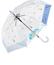 【当商品送料無料】キッズ長傘女の子 通販 こども用ジャンプ傘 ビニール傘55cm ワンタッチ長傘 小学生通学雨傘 ラメ入り丸型手元
