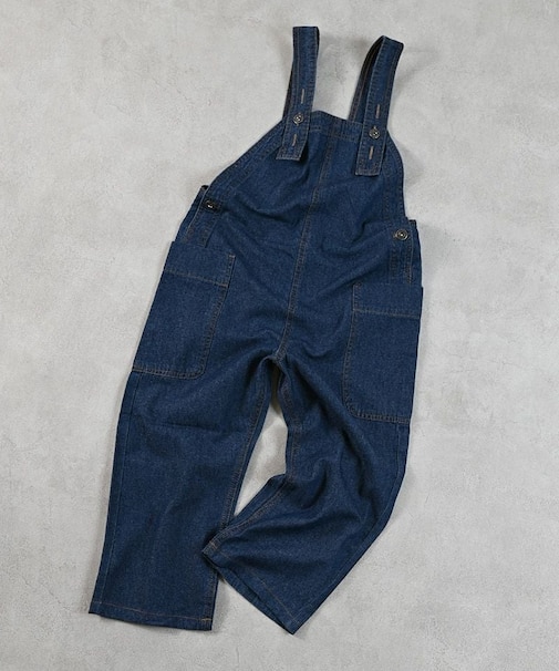 【COTTON from U.S.A】ビッグポケットデニムオーバーオール